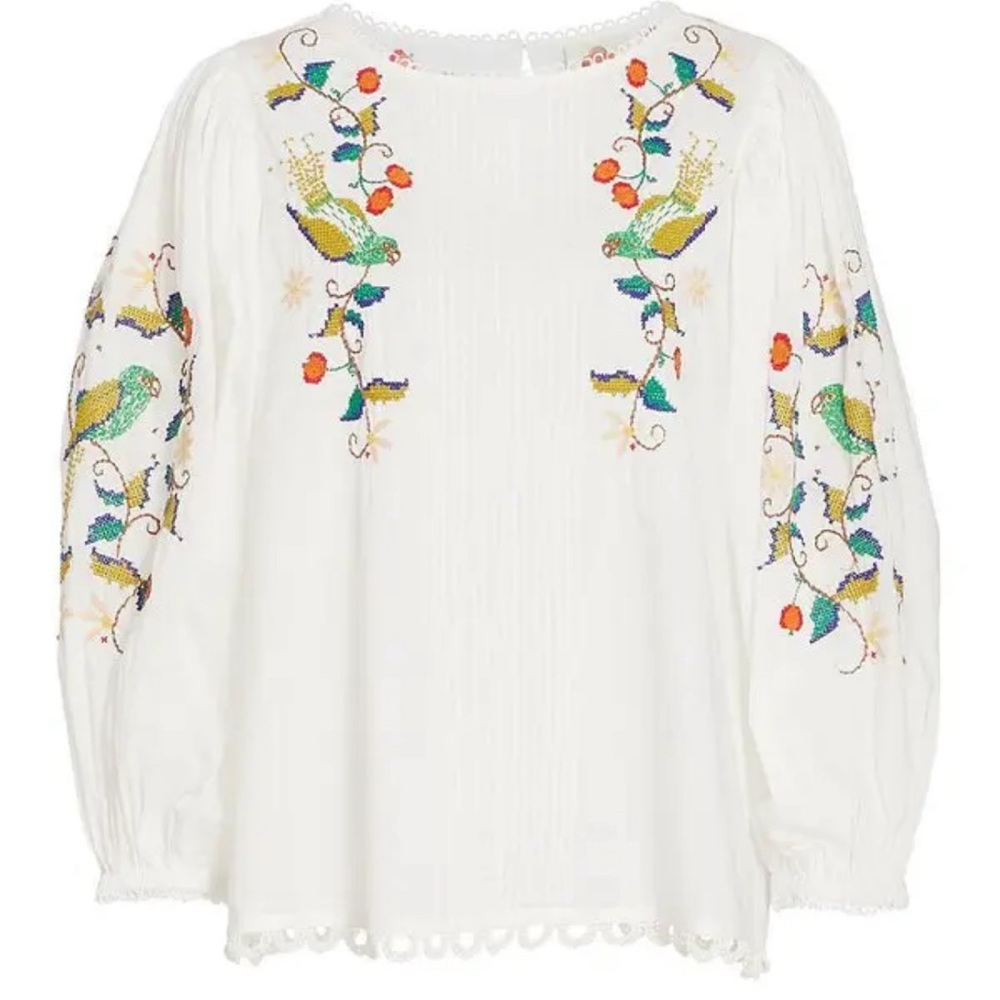 Farm Rio Pitanga Embroidered Top